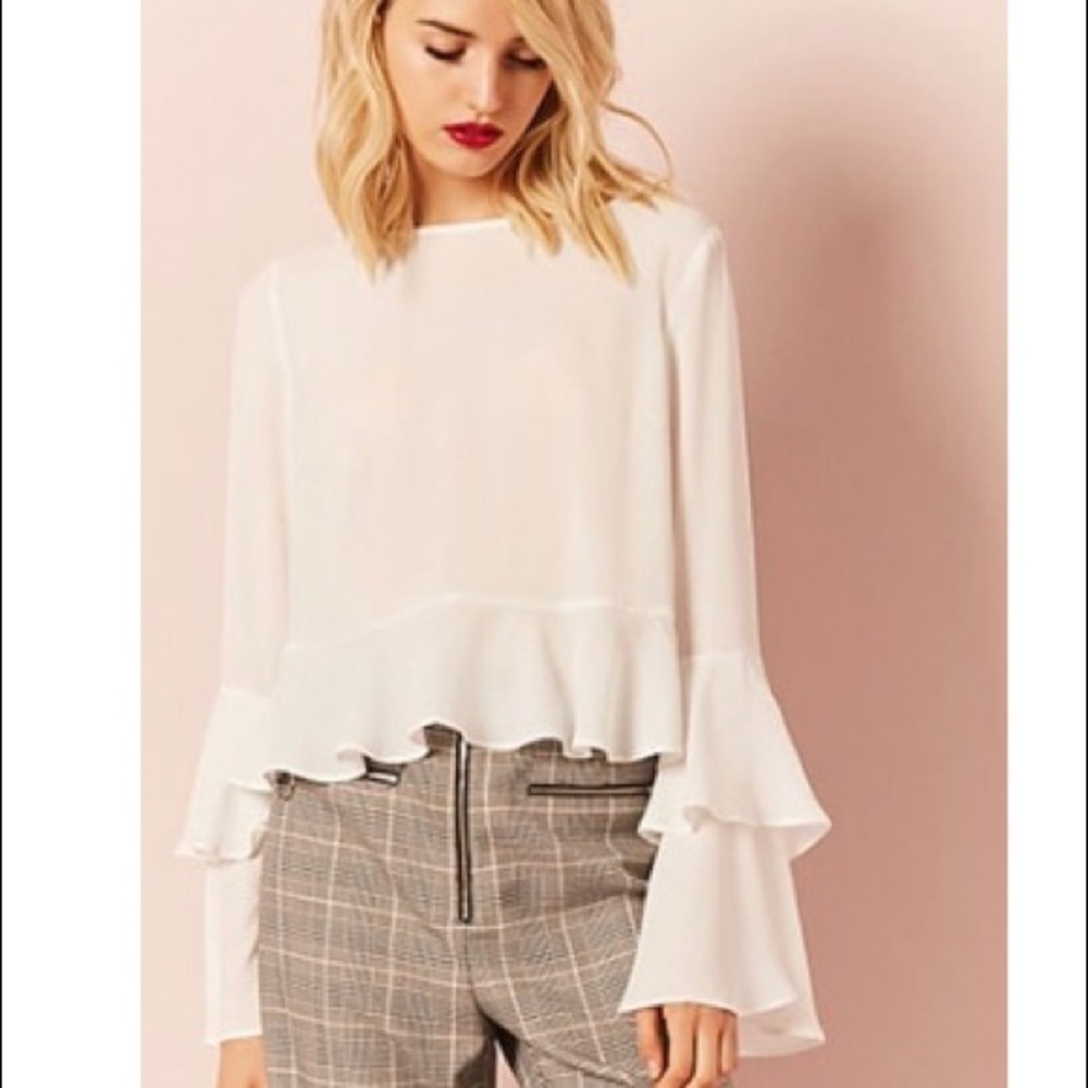 Ivory bell sleeve top